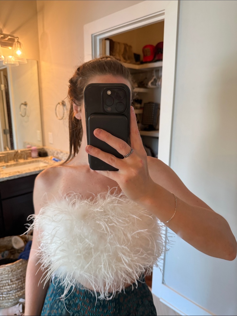 Feather tube top